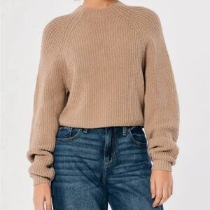 Hollister Women's Cowl Neck Sweater - Tan